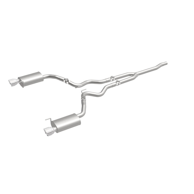 MagnaFlow Cat Back, SS, 2.5in, Street, Dual Split Polished 4.5in Tips 2015 Ford Mustang Ecoboost Magnaflow Catback