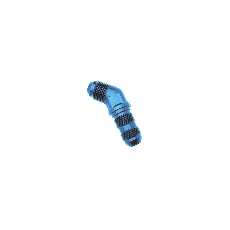 3AN 45 Degree Flare Bulkhead Adapter Fitting With Blue Finish RUSSELL Autoparts