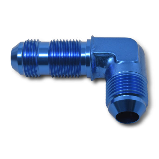 3AN 90 Degree Flare Bulkhead Adapter Fitting With Blue Finish RUSSELL Autoparts