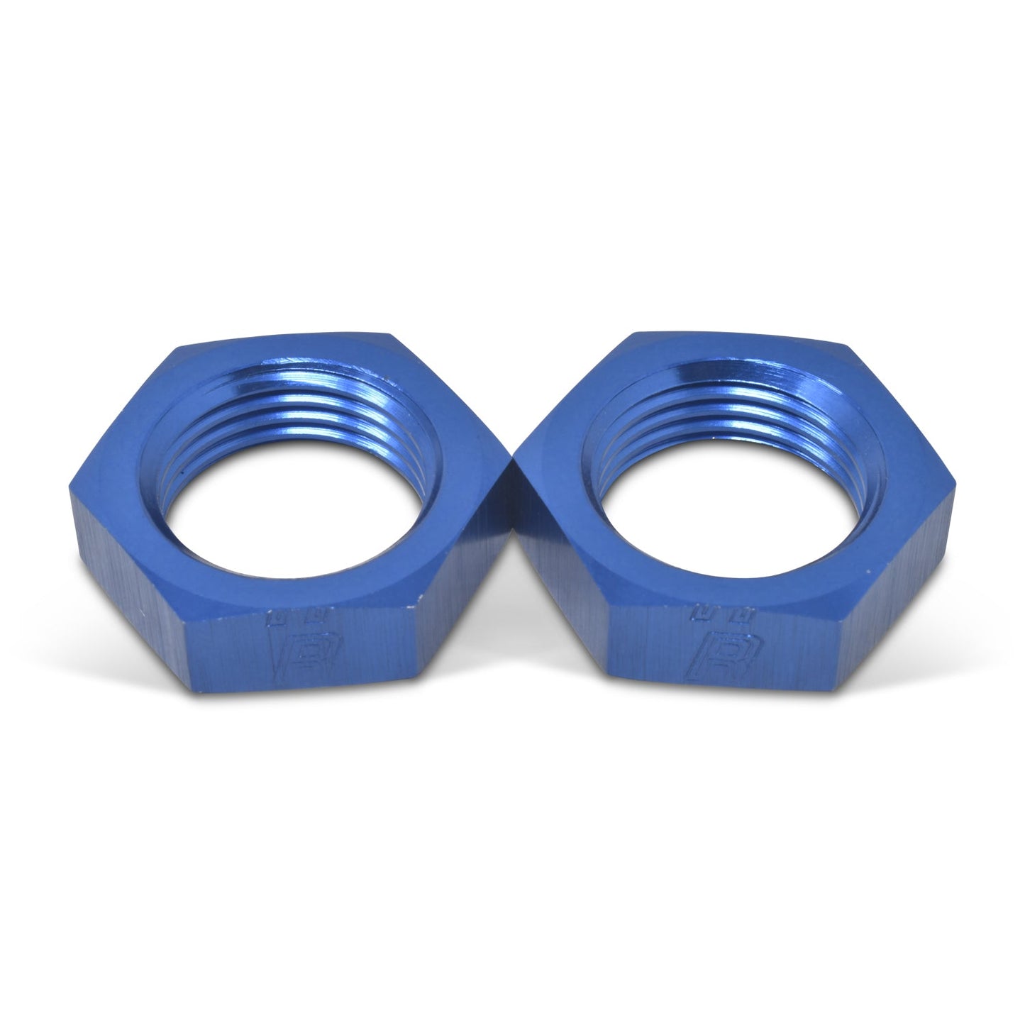 3AN To 3/8" -24 Thread Bulkhead Nut Adapter Fitting With Blue Finish RUSSELL Autoparts