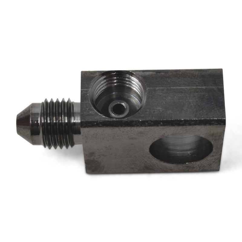 3AN To 3/8" X 24 I.F. Female Brake Adapter Tee Fitting With Black Finish RUSSELL Autoparts