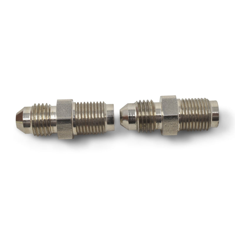 3AN To 7/16" X 20 I.F. Male Brake Adapter Fitting With Black Finish- Pair RUSSELL Autoparts