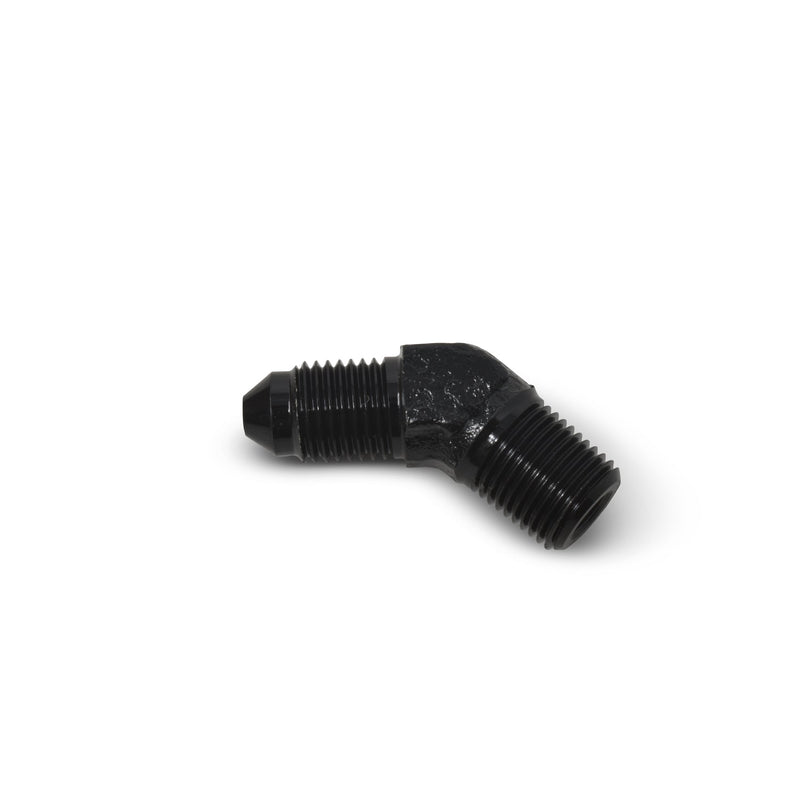3AN X 1/8" NPT Pipe Male 45 Degree Brake Adapter Fitting With Black Finish RUSSELL Autoparts