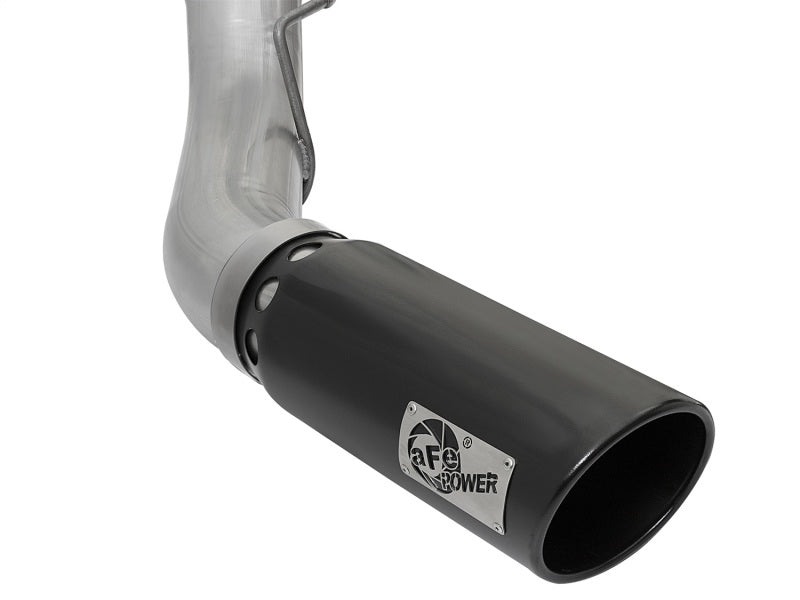 aFe ATLAS 5in DPF-Back Alum Steel Exhaust System w/Black Tip 2017 Ford Diesel Trucks V8-6.7L (td) aFe DPF Back