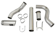 aFe LARGE BORE HD 5in 409-SS DPF-Back Exhaust w/Polished Tip 2017 Ford Diesel Trucks V8 6.7L (td) aFe DPF Back