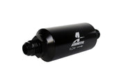 Aeromotive In-Line Filter - (AN -10 Male) 40 Micron Stainless Mesh Element Bright Dip Black Finish Aeromotive Fuel Filters
