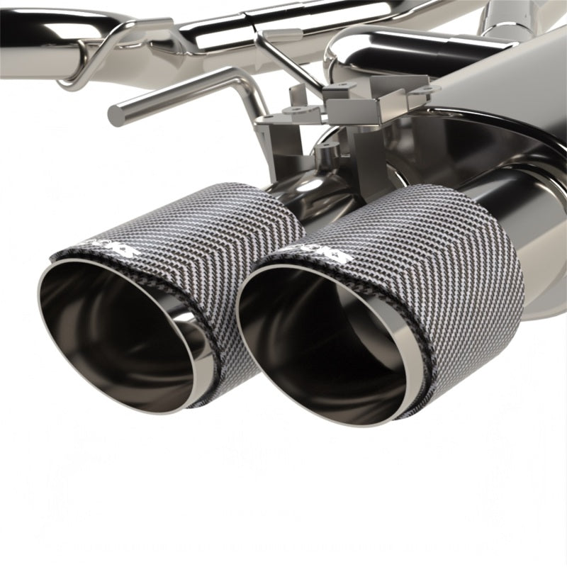 Kooks 18-24 Ford Mustang GT 5.0 3in. Valved Touring Cat-Back Exhaust - Carbon Tips Kooks Headers Catback