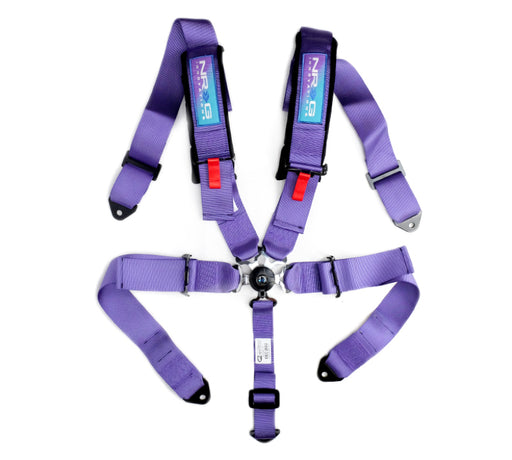 NRG SFI 16.1 5Pt 3 Inch Seat Belt Harness with Pads / Cam Lock - Purple NRG Seat Belts & Harnesses