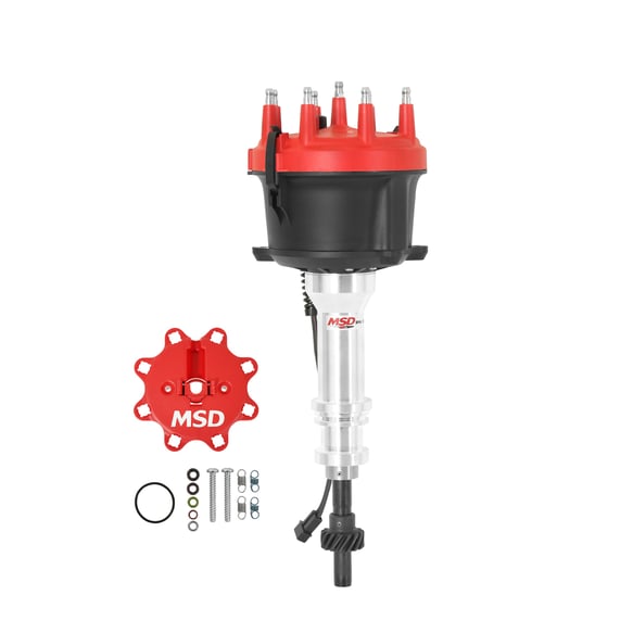 Ford 351W w/Edelbrock Victor Jr Billet Distributor 85805 MSD Autoparts