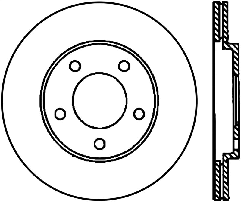 StopTech Power Slot 05-10 Mustang V6/4.0L / GT V8-4.6L Rear Right CRYO Rotor Stoptech Brake Rotors - Slotted