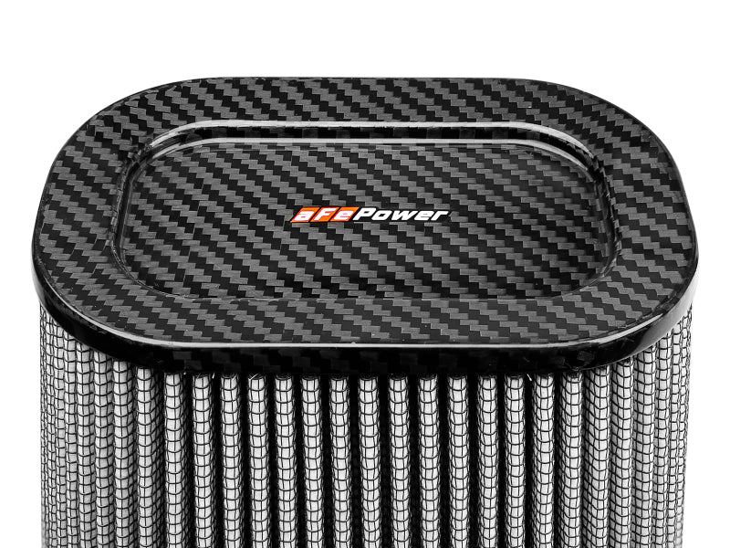 aFe MagnumFLOW Pro Dry S Air Filter (7.5x5.5in) F x (9x7in) B x (5.75x3.75in) T (Carbon) x 10in H aFe Air Filters - Universal Fit