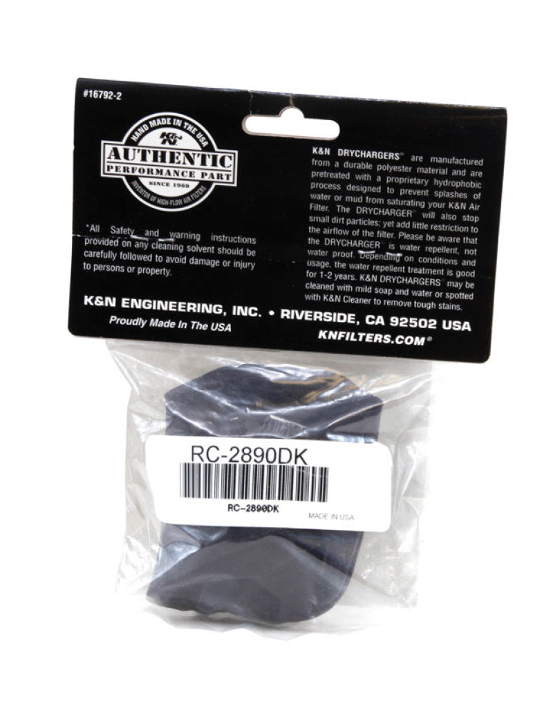 K&N Air Filter Wrap Drycharger RC-2890 Black K&N Engineering Pre-Filters