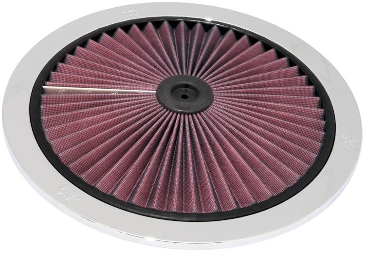 K&N X-Stream Top Filter X-Stream 14 inch OD Chrome K&N Engineering Air Filters - Universal Fit