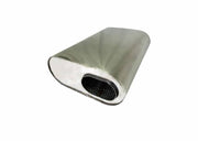 Granatelli 3.0in Inlet 3.0in Outlet 13x9.5x6in Oval Muffler Granatelli Motor Sports Muffler