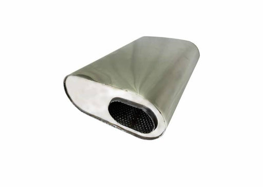 Granatelli 3.0in Inlet 3.0in Outlet 13x9.5x6in Oval Muffler Granatelli Motor Sports Muffler