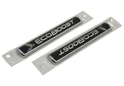Ford Racing Black/Silver EcoBoost Emblem 3-1/2in x 9/16in - Set of 2 Ford Racing Other Body Components