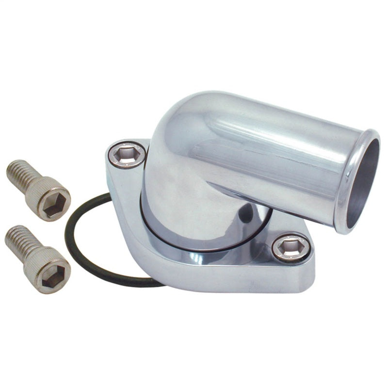 Spectre Chevy 90 Degree Swivel Water Neck - Polished Aluminum Spectre Thermostat Housings