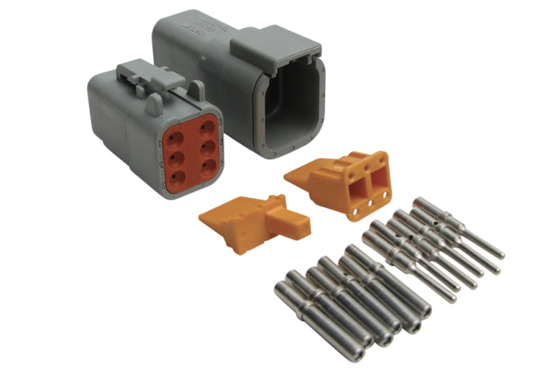 Haltech Matching Set of Deutsch DTM-6 Connectors 7.5 Amp Plug & Pins Haltech Wiring Connectors