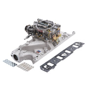 Edelbrock Manifold And Carb Kit Performer Small Block Ford 289-302 Natural Finish Edelbrock Intake Manifolds