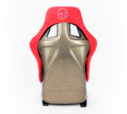 NRG FRP Bucket Seat ULTRA Edition - Large (Red Alcantara/Gold Glitter Back) NRG Race Seats