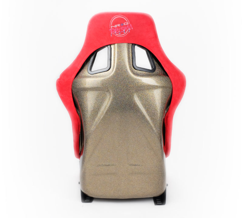 NRG FRP Bucket Seat ULTRA Edition - Large (Red Alcantara/Gold Glitter Back) NRG Race Seats