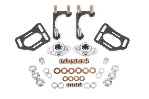 BMR 90-93 Fox Mustang Caster Camber Plates - Black Hammertone BMR Suspension Shock Mounts & Camber Plates