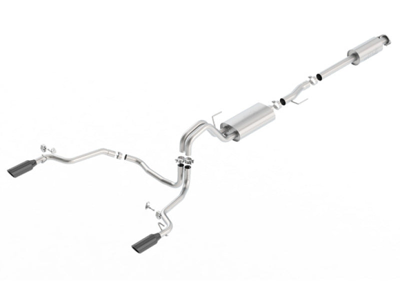Borla 15-17 Ford F-150 2.7L/ 3.5L EcoBoost/ 5.0L V8 Rear Exit S-Type Catback Exhaust Black Chrome Borla Catback