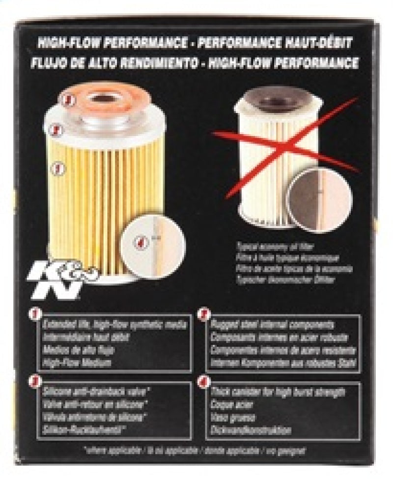 K&N Chevy / Pontiac / GMC / Buick Performance Gold Oil Filter K&N Engineering Oil Filters