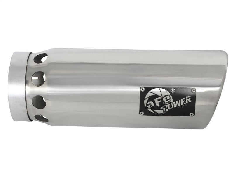 aFe MACHForce XP Cat-Back SS-304 5in Intercooled Exh Tip 5in In x 6in Outx16inL Bolt-On Right (Pol) aFe Tips