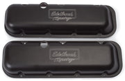 Edelbrock Valve Cover Victor Series Chevrolet 1965 and Later 396-502 V8 Low Black Edelbrock Valve Covers