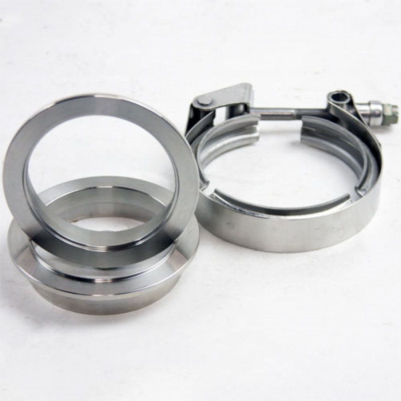 Granatelli 4.0in Mild Steel Mating Male to Female Flanges w/V-Band Clamp Granatelli Motor Sports Flanges
