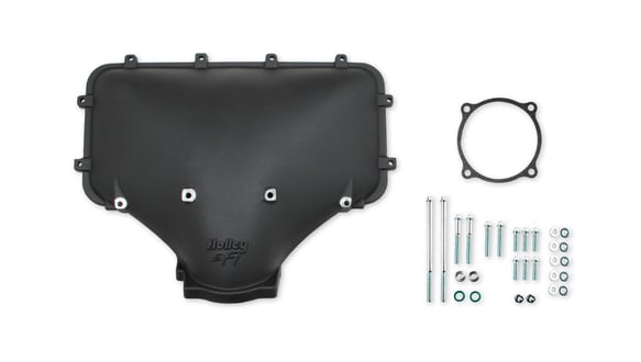 HI-RAM 105MM Cast Side Mount Plenum Top 300-301BK HOLLEY EFI Autoparts