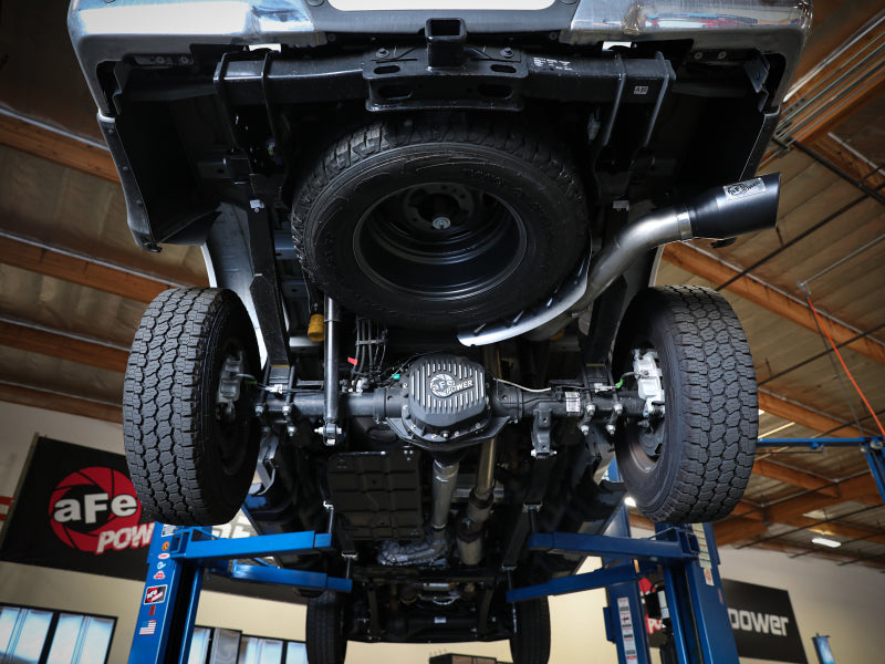 aFe Apollo GT Series 3-1/2in 409 SS Axle-Back Exhaust 17-20 Ford F-250/F-350 Black Tips w/o Muffler aFe Axle Back