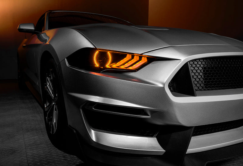 Oracle Lighting 18-23 Ford Mustang Dynamic ColorSHIFT LED Headlights - Black Series ORACLE Lighting Headlights