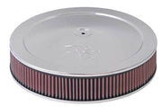 K&N 5-1/8in / 14in ID X 1.5in O/S Flat Base Air Cleaner Assembly K&N Engineering Carburetor Air Cleaners