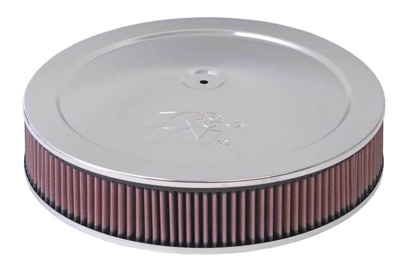 K&N 5-1/8in / 14in ID X 1.5in O/S Flat Base Air Cleaner Assembly K&N Engineering Carburetor Air Cleaners