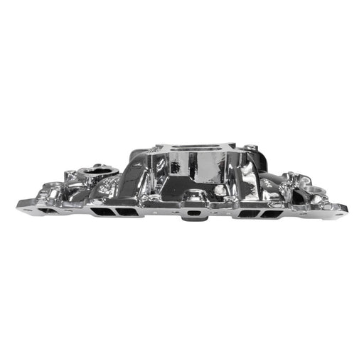 Edelbrock Chevy SB Performer EPS Intake Manifold w/ Oil Fill Tube - Chrome Plasma Edelbrock Intake Manifolds