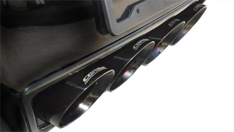 Corsa 17-19 Chevy Corvette Z06 2.75in Axle Back Exhaust Black Dual Rear Exit Quad 4.5in Tip (Sport) CORSA Performance Axle Back