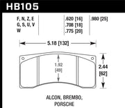 Hawk Alcon B Caliber Performance Ceramic Street Brake Pads Hawk Performance Brake Pads - Performance