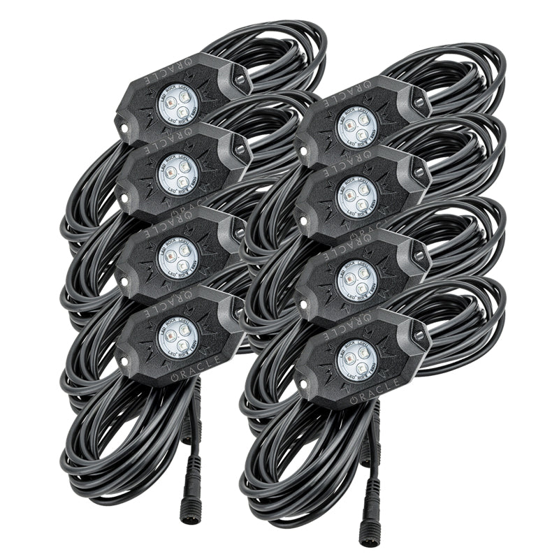 Oracle Bluetooth + RF Underbody Rock Light Kit - 8 PCS - ColorSHIFT ORACLE Lighting Light Bars & Cubes