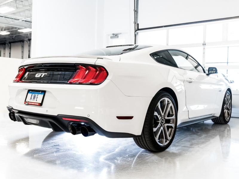 AWE Tuning 2018+ Ford Mustang GT (S550) Cat-Back Exhaust - Touring Edition (Quad Diamond Black Tips) AWE Tuning Catback