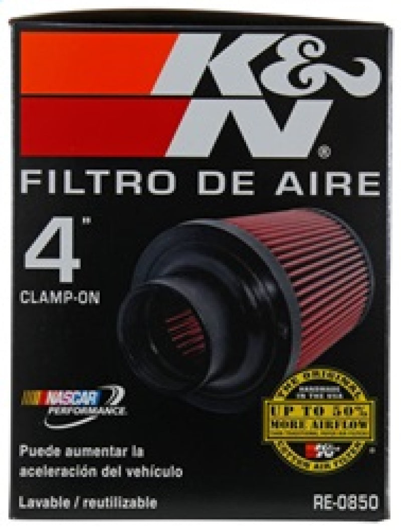 K&N Universal Air Filter (4in. Flange / 6in. Base OD / 4-5/8in. Top OD / 6in. Height) K&N Engineering Air Filters - Universal Fit