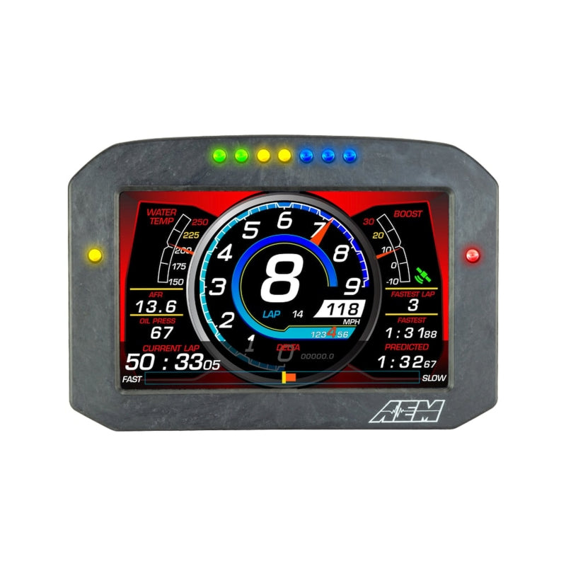 AEM CD-7G Carbon Flush Digital Dash Display w/ Internal 20Hz GPS & Antenna AEM Gauges