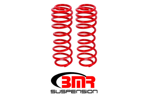 BMR 05-14 S197 Mustang GT/GT500 Rear Performance/Drag Lowering Springs - Red BMR Suspension Lowering Springs