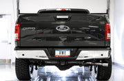AWE Tuning 2015+ Ford F-150 0FG Single Exit Performance Exhaust System w/4.5in Chrome Silver Tips AWE Tuning Catback