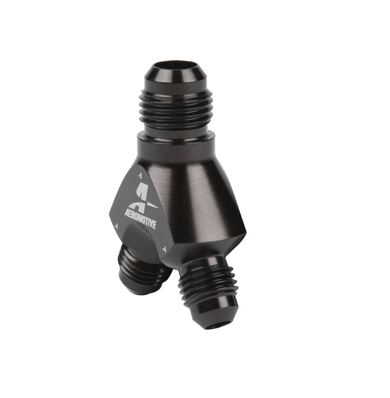 Aeromotive Y-Block - AN-06 - 2x AN-04 Aeromotive Fittings