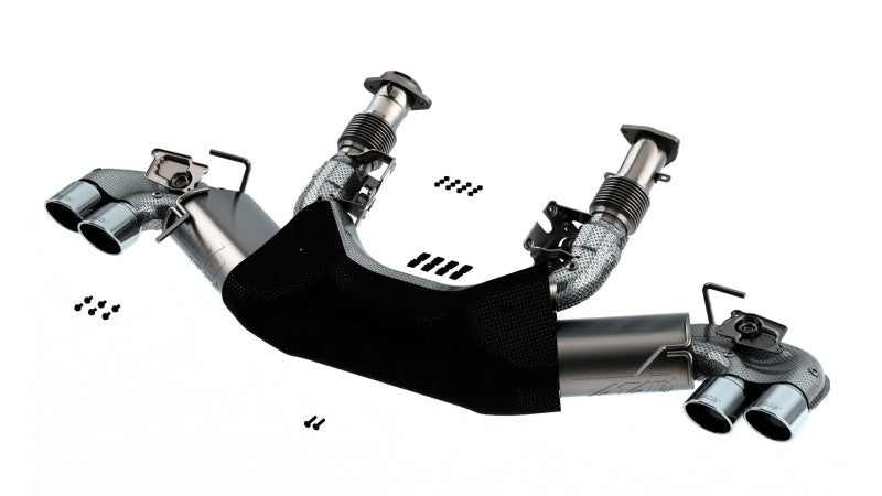 Borla 2020 Chevrolet Corvette C8 6.2L ATAK 3in Exhaust System Dual Round A/C Tips 4inx 4.75in Borla Catback