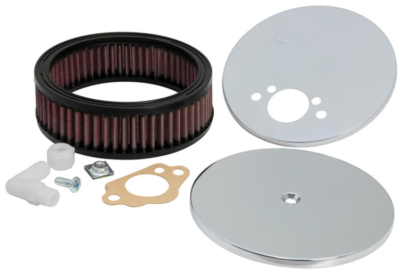K&N Custom Round Racing Assembly Red 5.875in OD x1.313in ID x 1.813in Height K&N Engineering Carburetor Air Cleaners