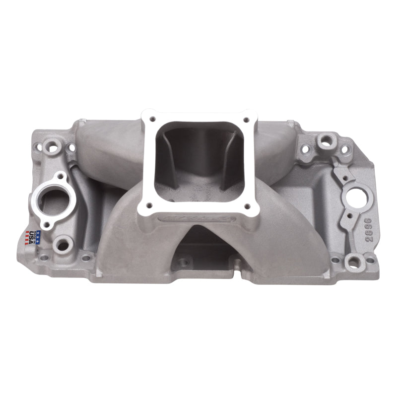 Edelbrock Manifold BBC Short Deck Super Victor 565 Conventional Rect Port Heads Edelbrock Intake Manifolds