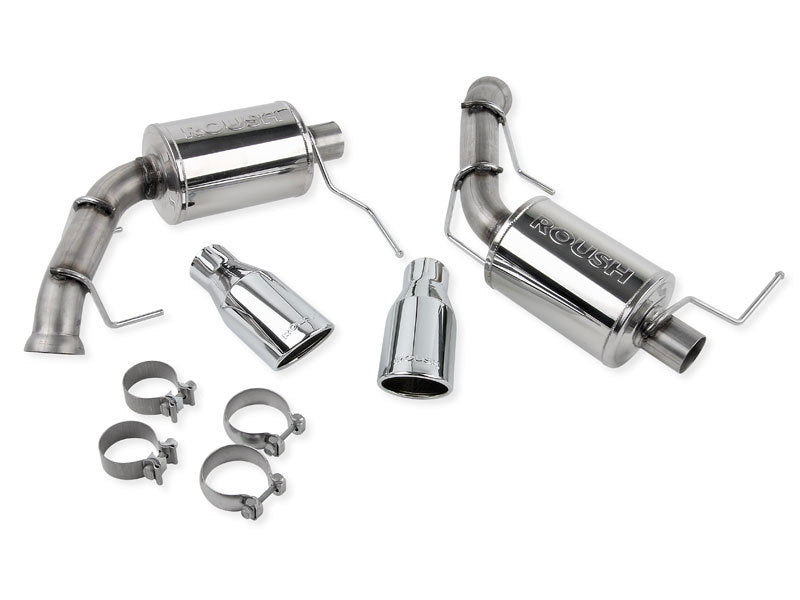 Roush 2011-2014 Ford Mustang V8 Enhanced Sound Dual Axle-Back w/ Round Tips Roush Axle Back